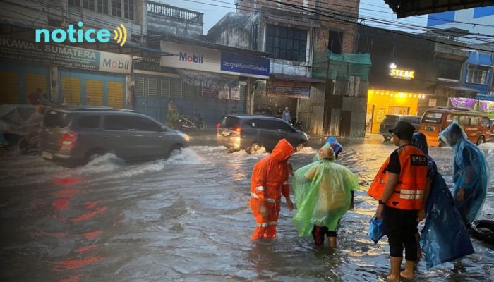 Bencana Banjir Terjang Kota Binjai, Ratusan Rumah Terendam, Ribuan Orang Diungsikan