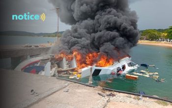 Speedboat Beny Laos Ludes Terbakar di Pelabuhan Bobong